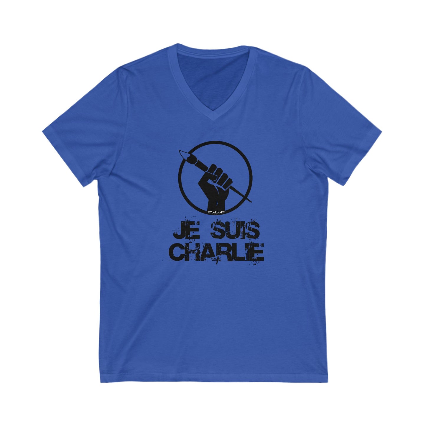 Je Suis Charlie Adult V-Neck T-Shirt By TOOLOUD
