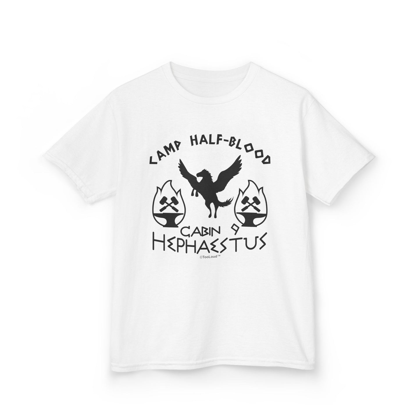TOOLOUD Cabin 9 Hephaestus Camp Half-Blood Children's T-Shirt