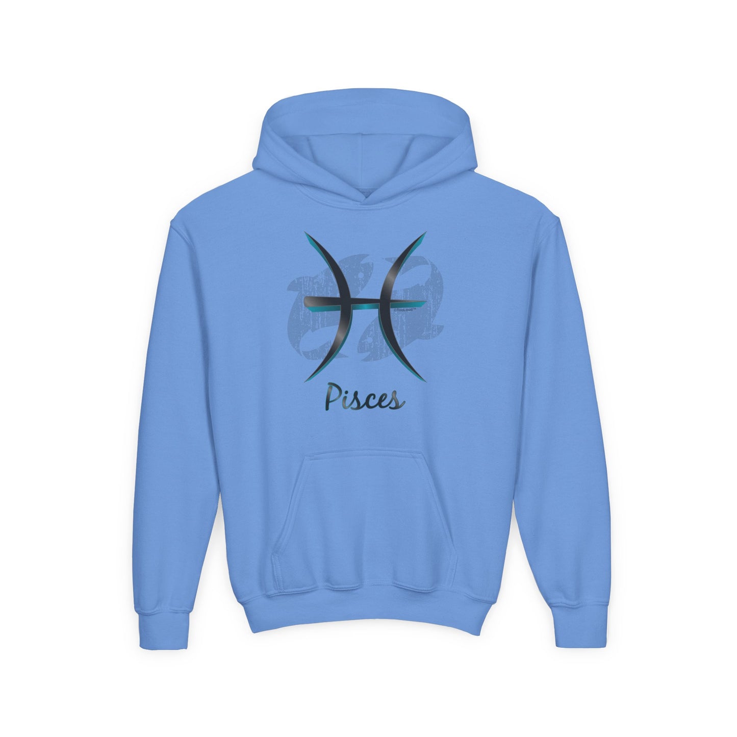 Pisces Symbol Youth Unisex Children's Hoodie by TOOLOUD
