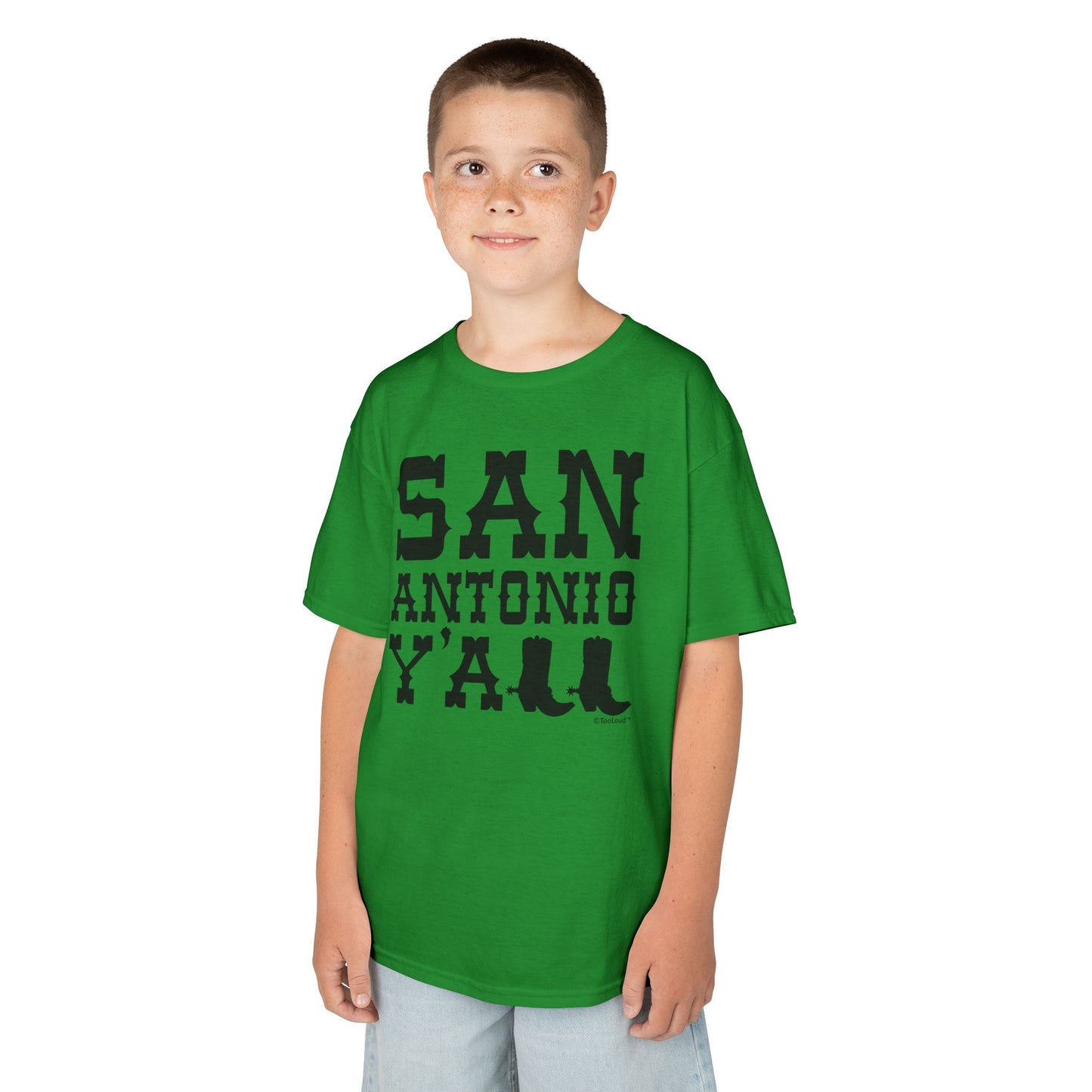 San Antonio Y’all – Boots – Texas Pride Children’s T-Shirt by TOOLOUD