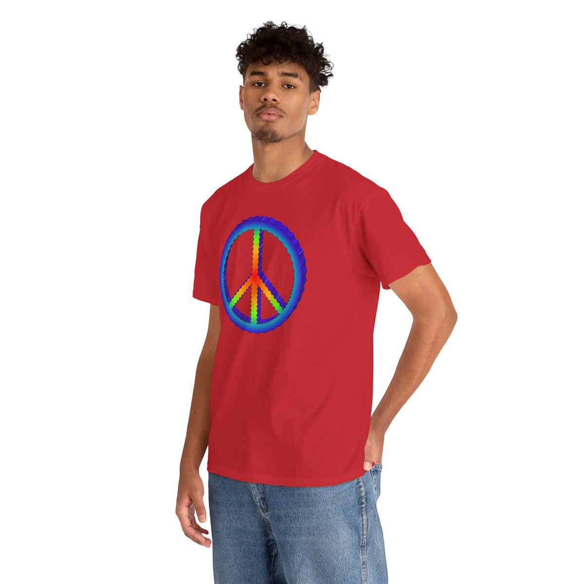 Rainbow Peace Adult Dark T-Shirt by TOOLOUD