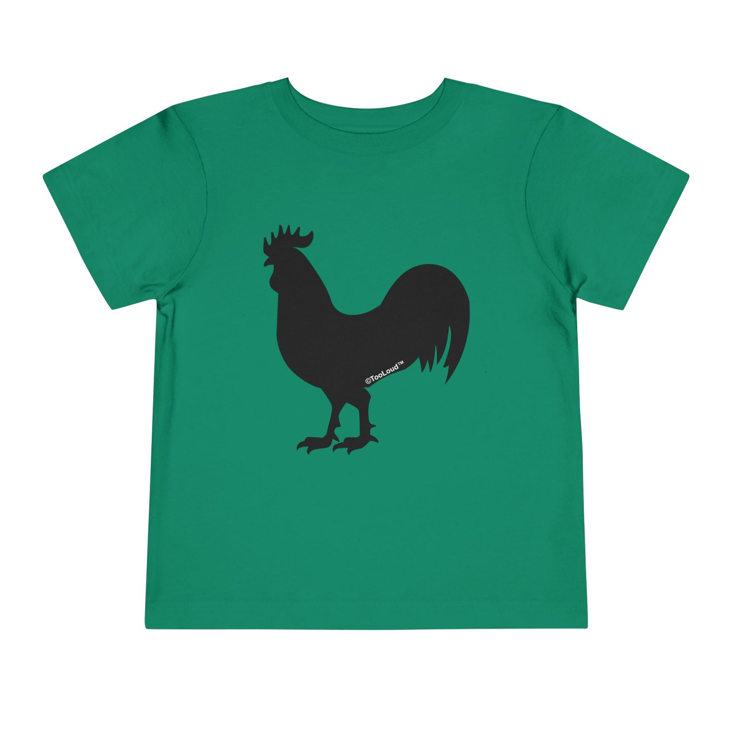 Rooster Silhouette Design Toddler T-Shirt by TOOLOUD