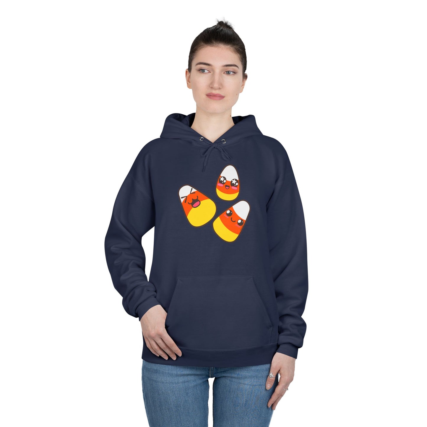 Cute Candy Corn Family Halloween Adult Hoodie Sweatshirt by TOOLOUD