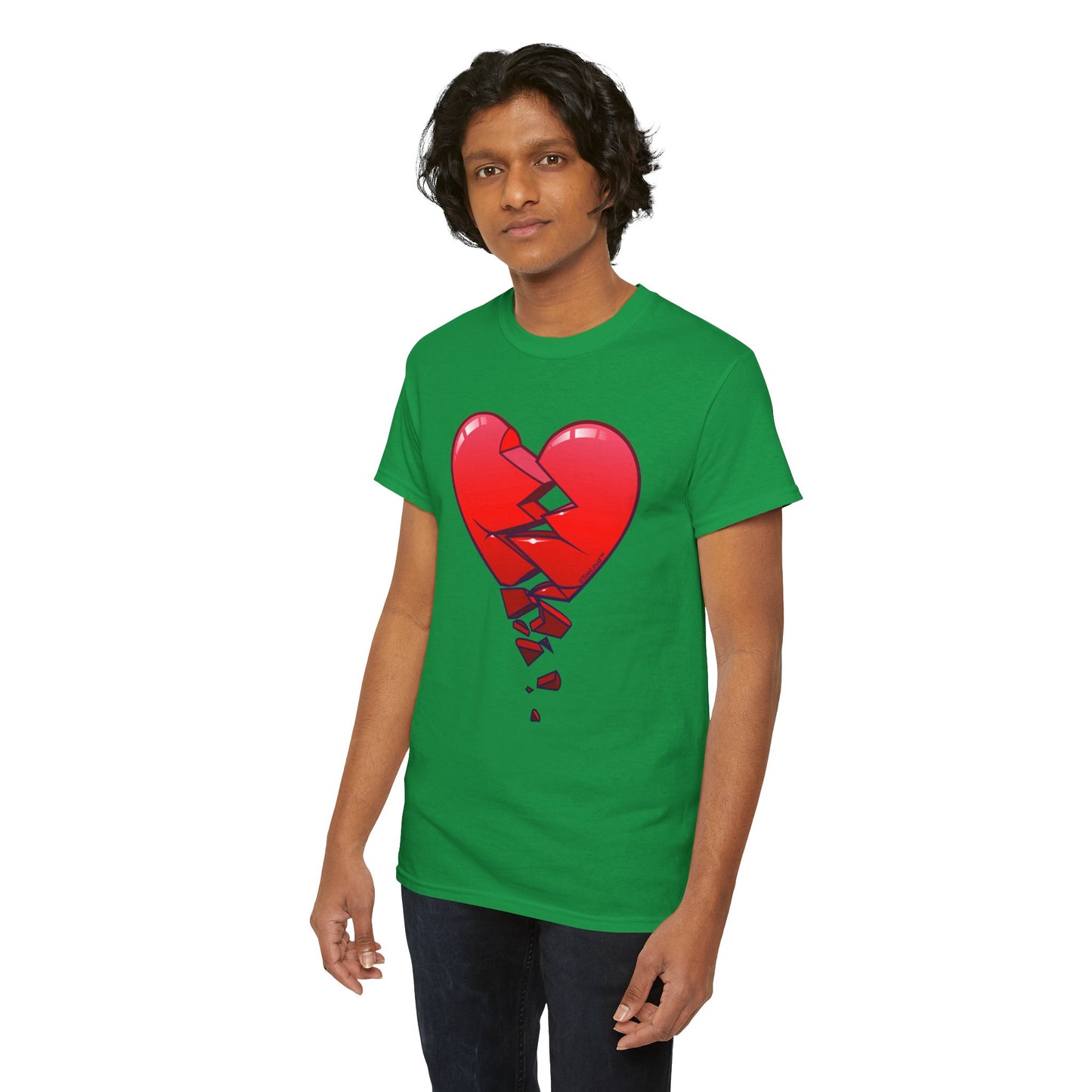 Crumbling Broken Heart Adult Unisex T-Shirt Tee