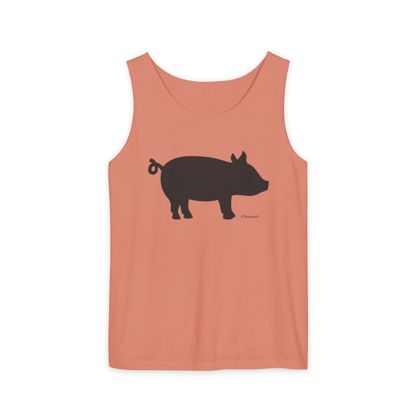 Pig Silhouette Cute Design Adult Loose Tank Top by TOOLOUD