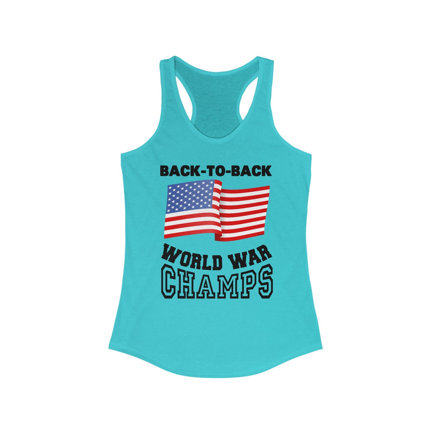 Back to Back World War Champs Women's Racerback Tank Top by TOOLOUD
