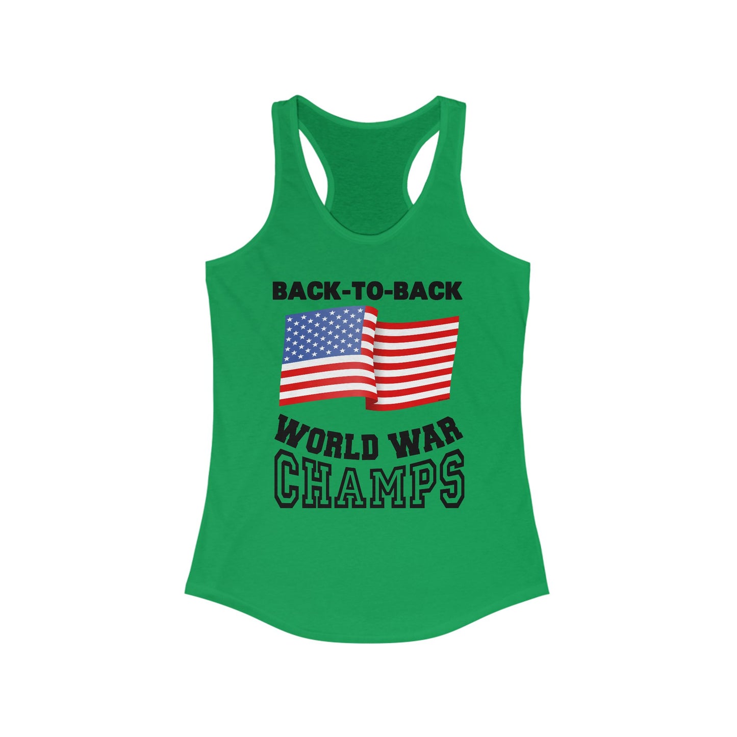 Back to Back World War Champs Women's Racerback Tank Top by TOOLOUD