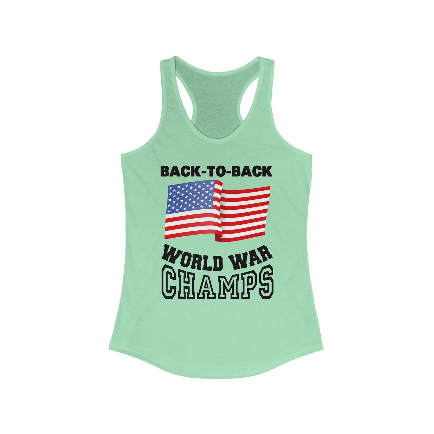 Back to Back World War Champs Women's Racerback Tank Top by TOOLOUD