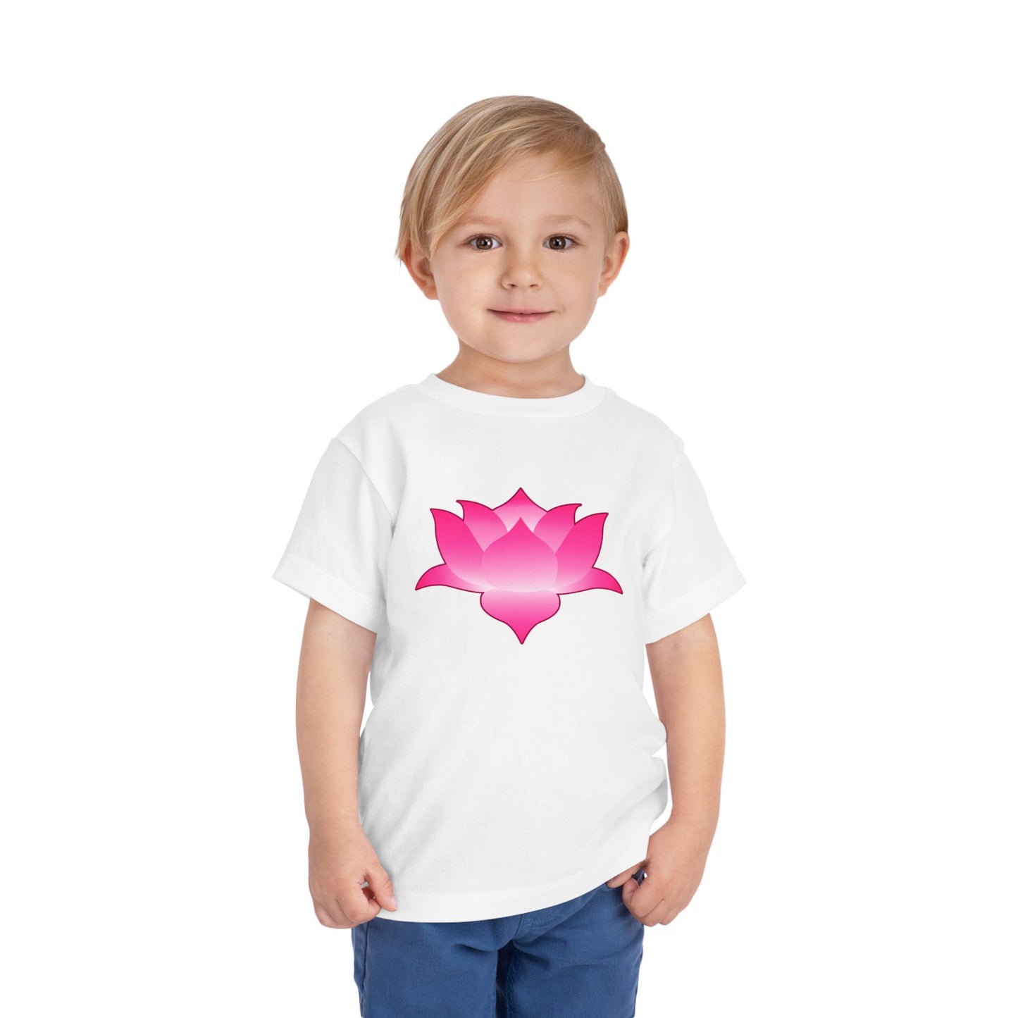 Lotus Flower Design Gradient Toddler T-Shirt by TOOLOUD