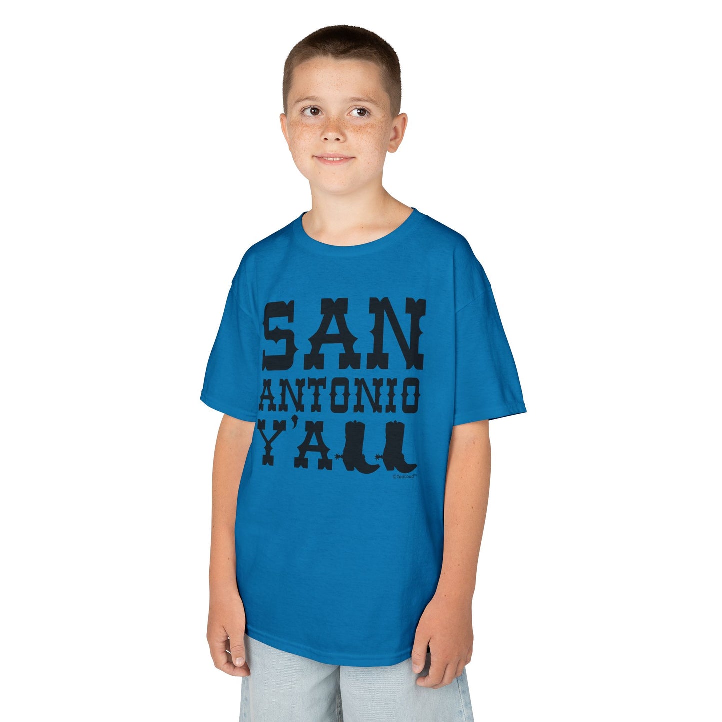 San Antonio Y’all – Boots – Texas Pride Children’s T-Shirt by TOOLOUD