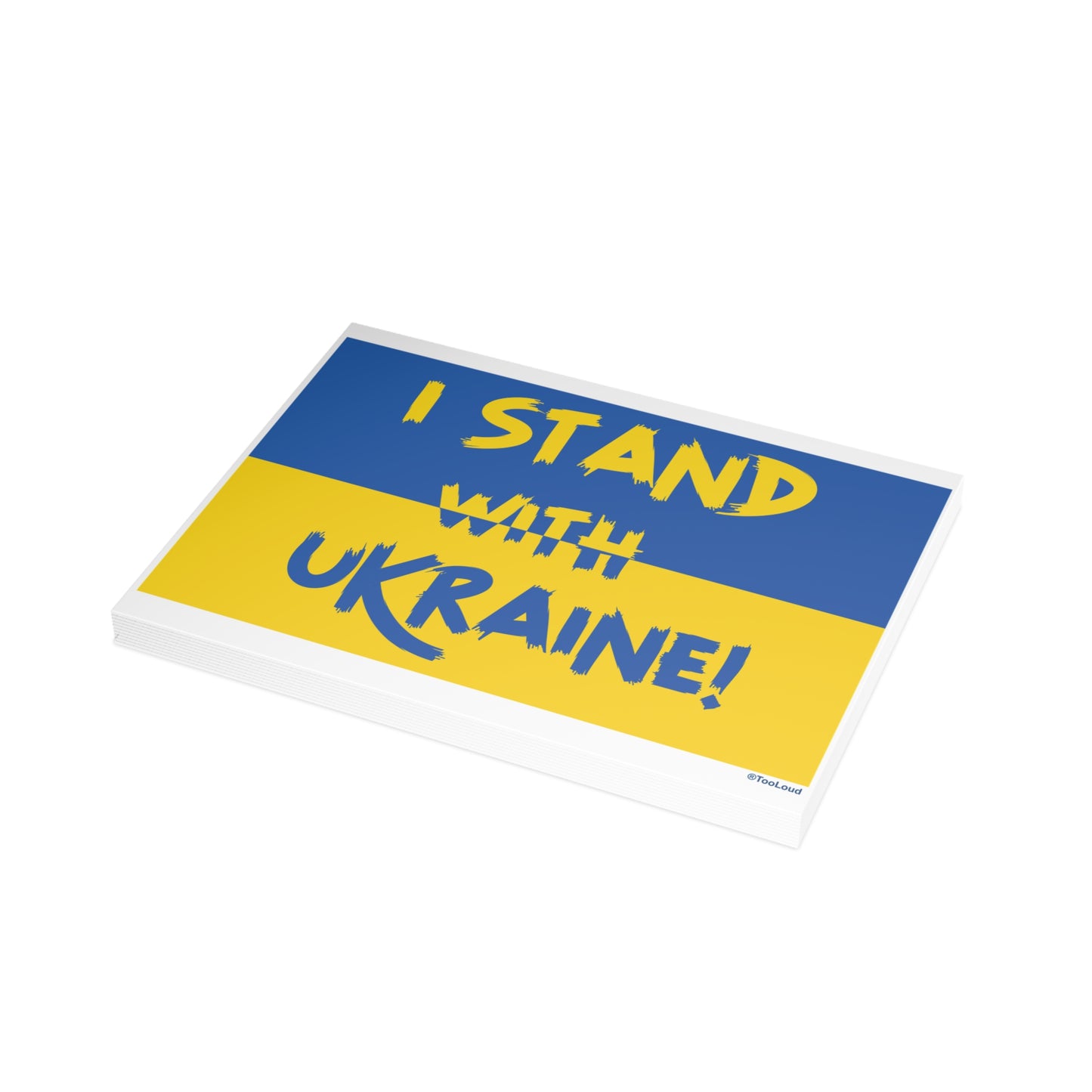 I Stand with Ukraine Flag Pack of Postcards