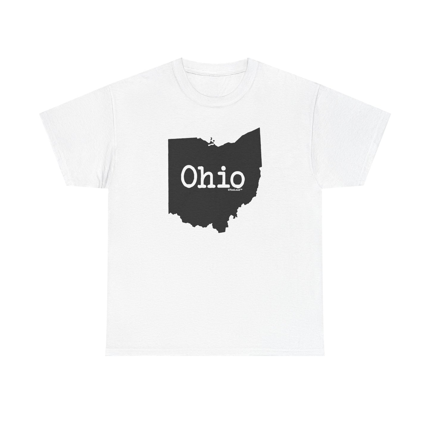 Ohio - United States Shape Print Adult T-Shirt by TOOLOUD