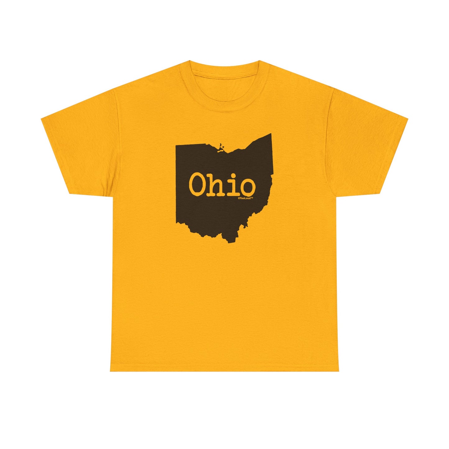 Ohio - United States Shape Print Adult T-Shirt by TOOLOUD