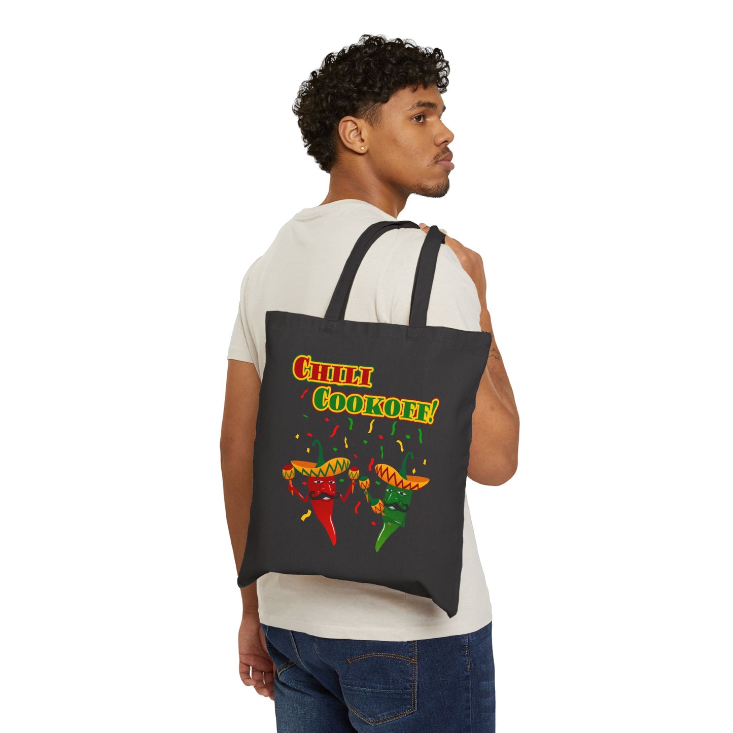 Chili Cookoff! Chile Peppers Grocery Tote Bag - Natural by TOOLOUD