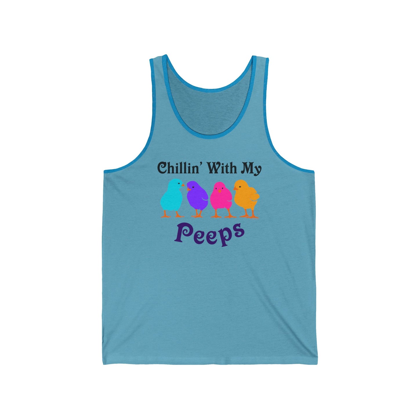 Chillin' with My Peeps Easter Women's Tank Top by TOOLOUD
