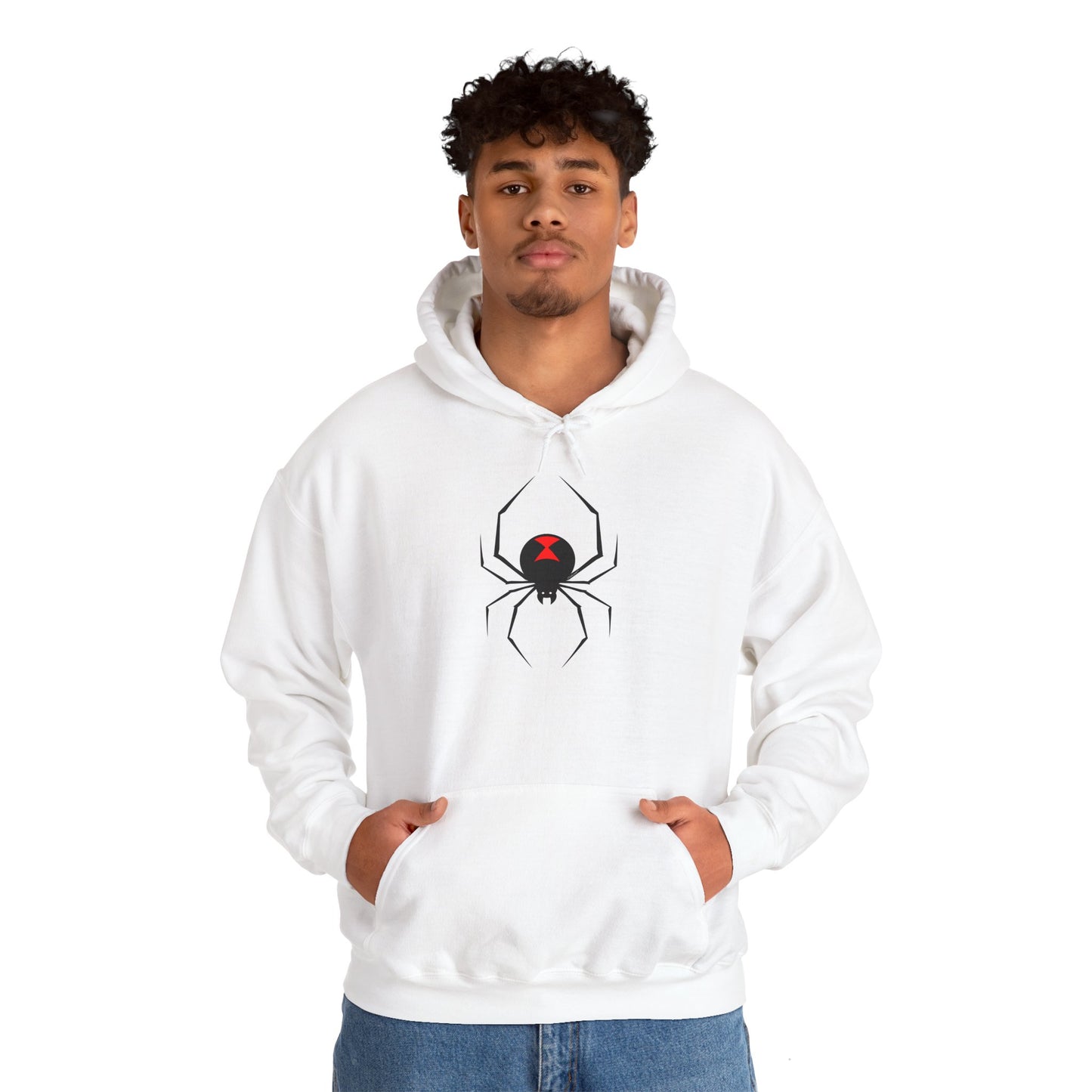 TooLoud Black Widow Spider Design Unisex Hoodie Sweatshirt