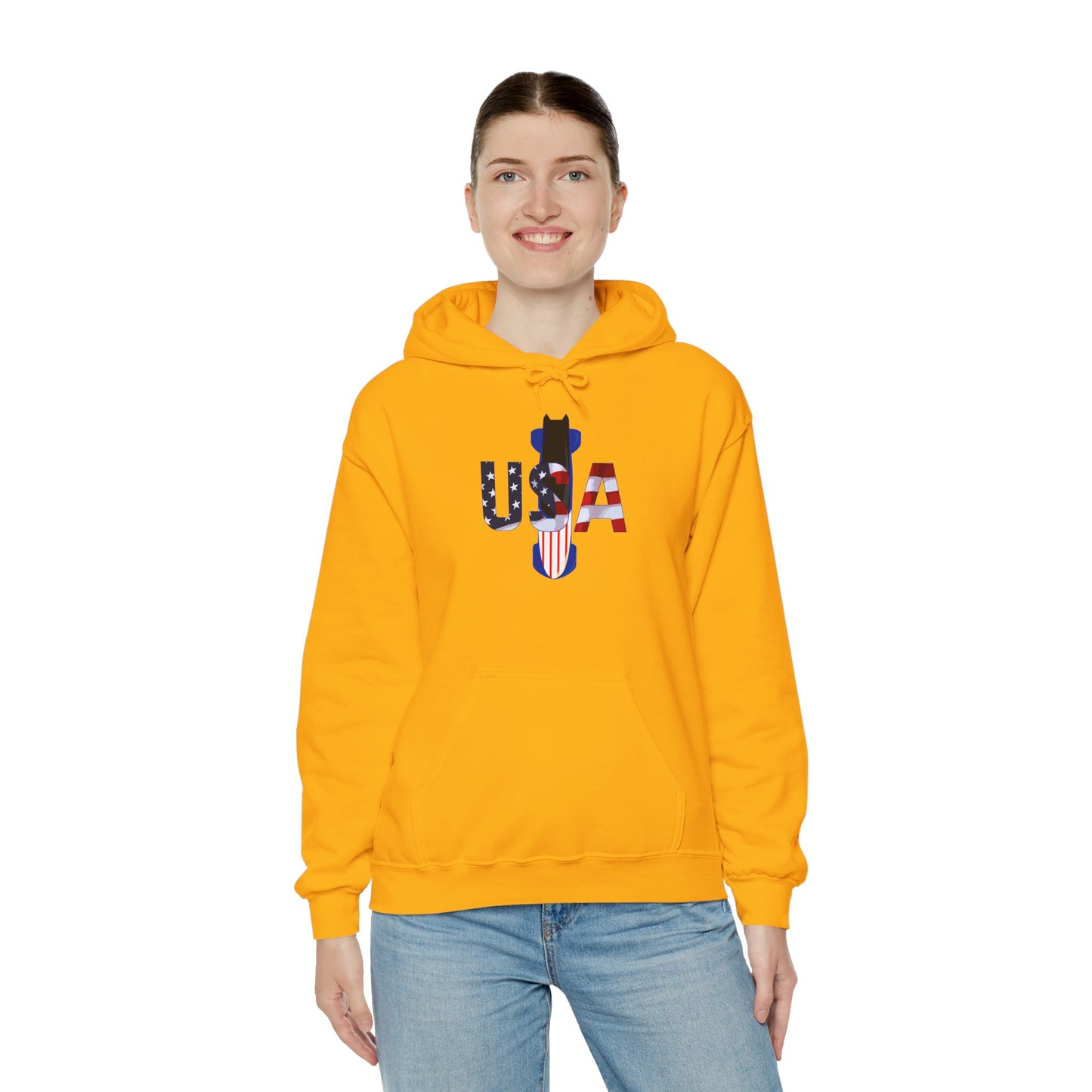 USA Bobsled Hoodie Unisex Sweatshirt by TooLoud