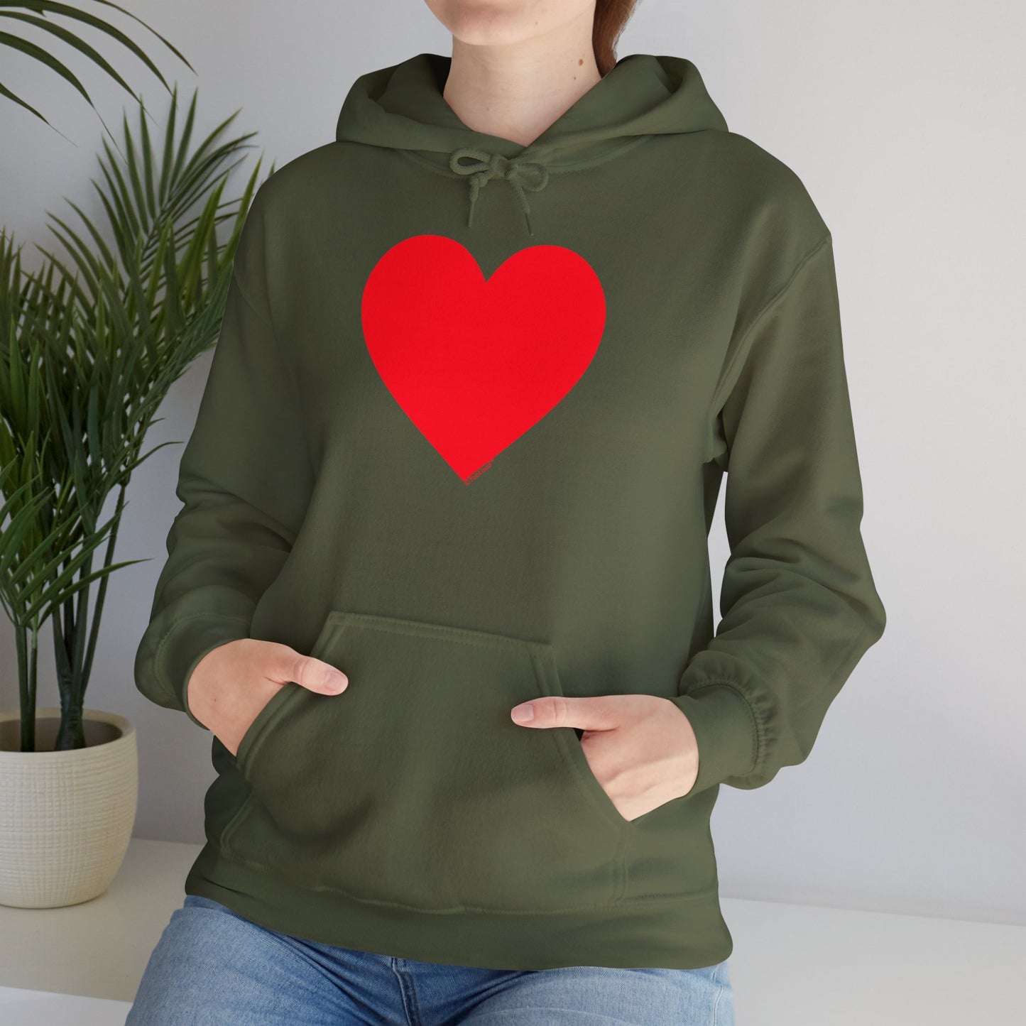 TOOLOUD Big Red Heart Valentine's Day Dark Unisex Hoodie Sweatshirt