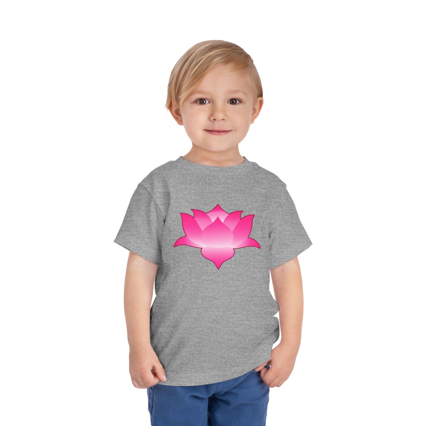 Lotus Flower Design Gradient Toddler T-Shirt by TOOLOUD