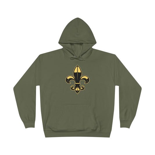 Golden Fleur de Lis Dark Hoodie Sweatshirt by TOOLOUD