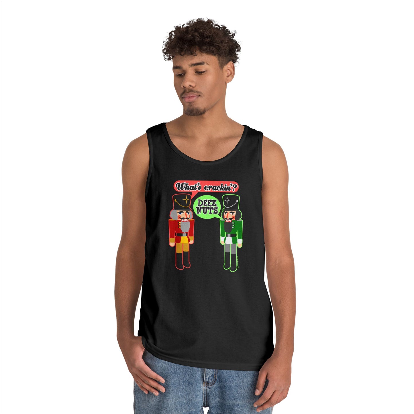 What's Crackin - Deez Nuts Dark Loose Tank Top by TOOLOUD
