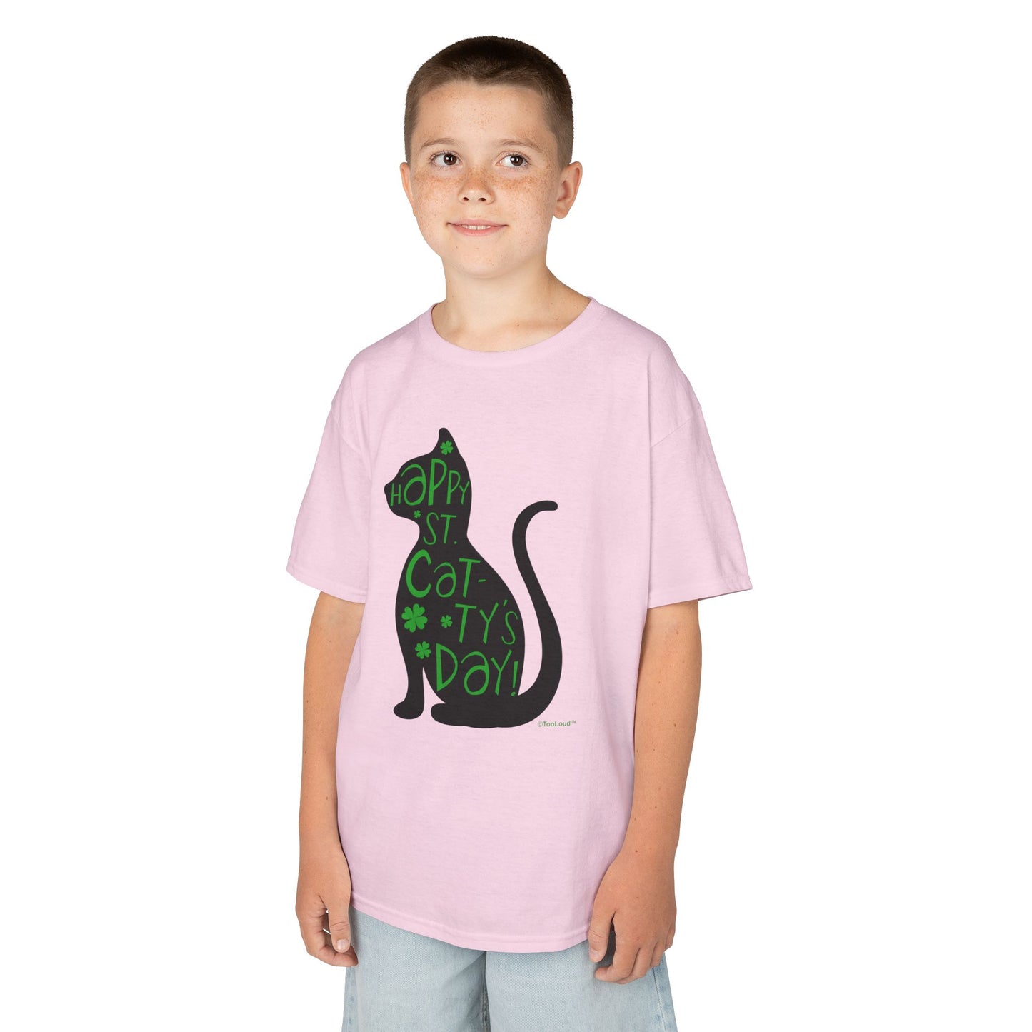 Happy St. Catty's Day - St. Patrick's Day Cat Children's T-Shirt by TOOLOUD