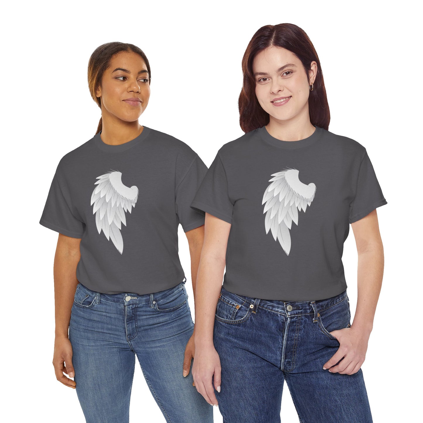 Single Left Angel Wing Design - Adults Dark T-Shirt by TOOLOUD