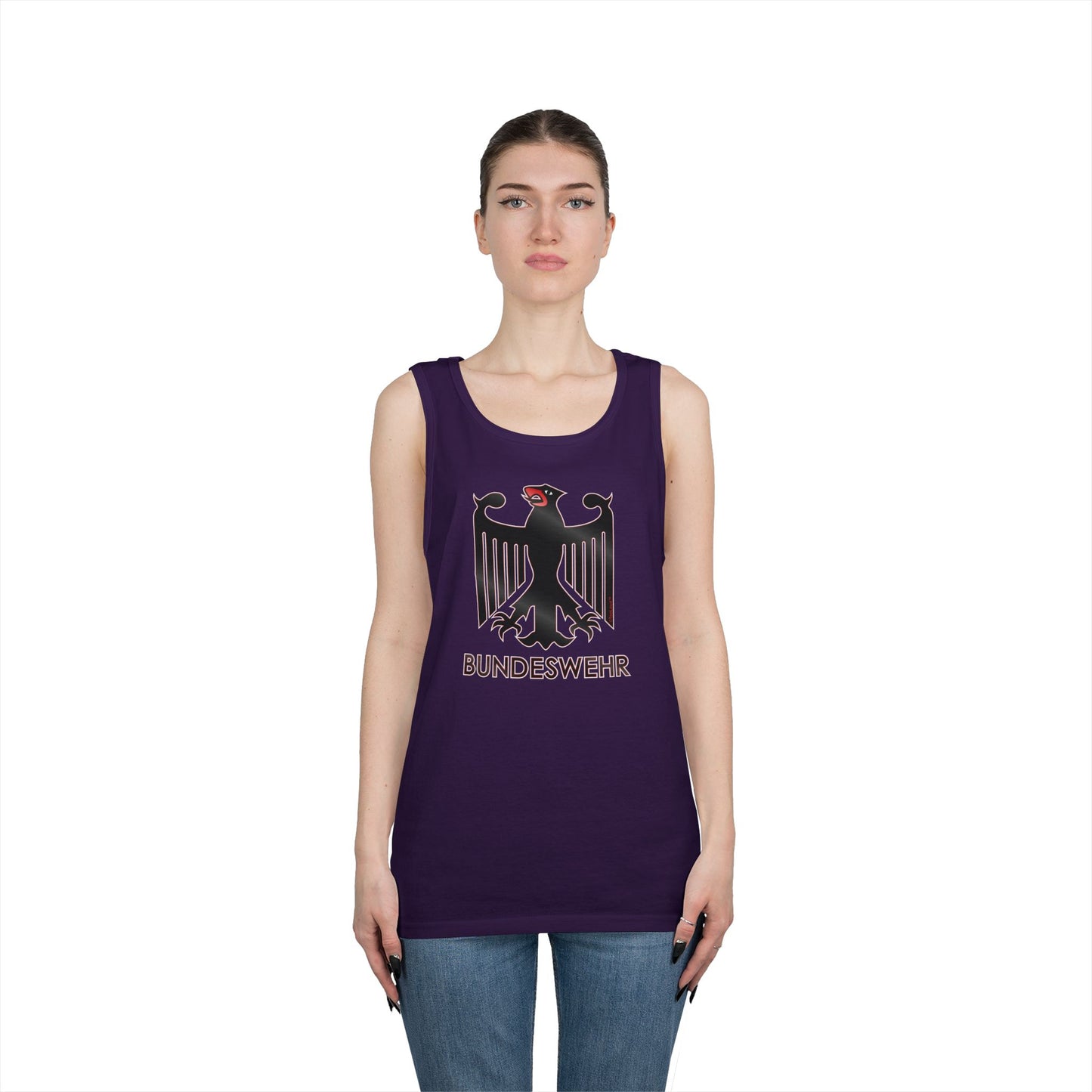 Bundeswehr Logo with Text Dark Loose Tank Top by TOOLOUD