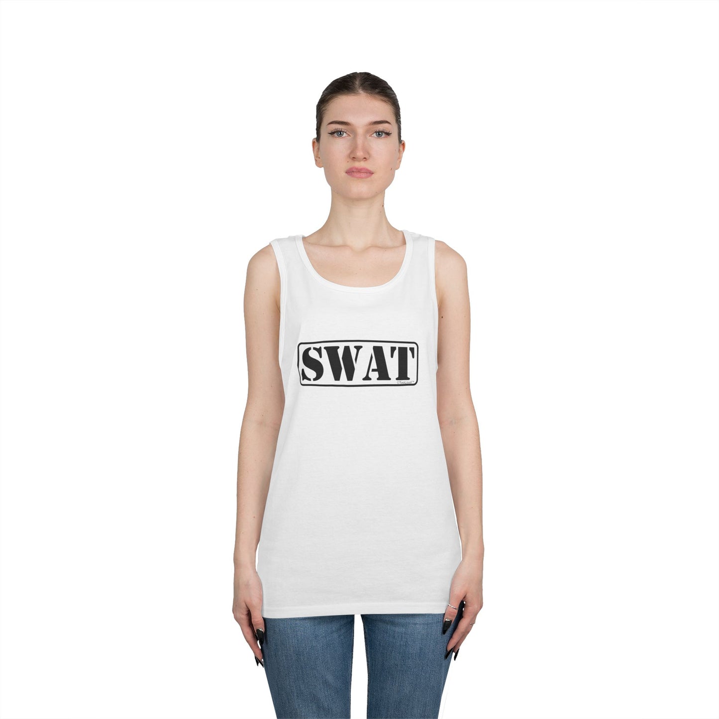 TOOLOUD SWAT Team Logo - Text #2 Unisex Tank Top Heavy Cotton