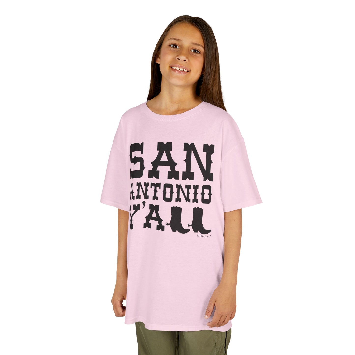 San Antonio Y’all – Boots – Texas Pride Children’s T-Shirt by TOOLOUD