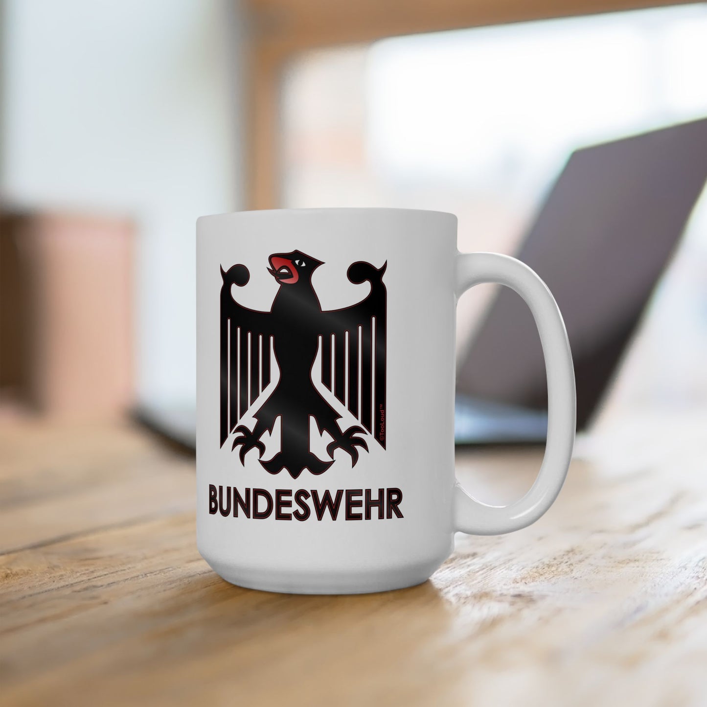 Bundeswehr Logo with Text Printed Coffee Mug – 11oz or 15oz by TOOLOUD