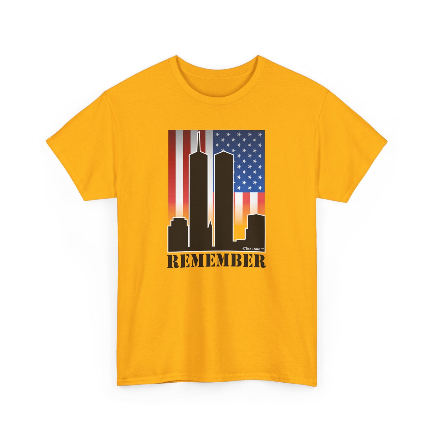 Twin Towers Remember Adult Commemorative T-Shirt "Tribute Collection" by TOOLOUD