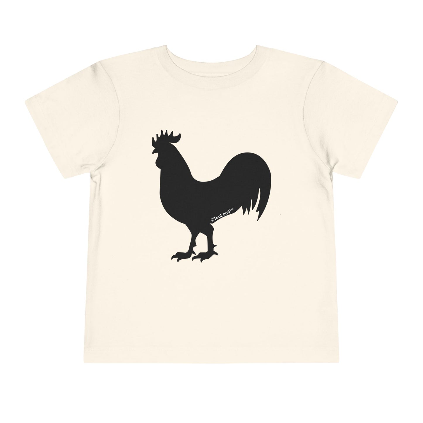 Rooster Silhouette Design Toddler T-Shirt by TOOLOUD
