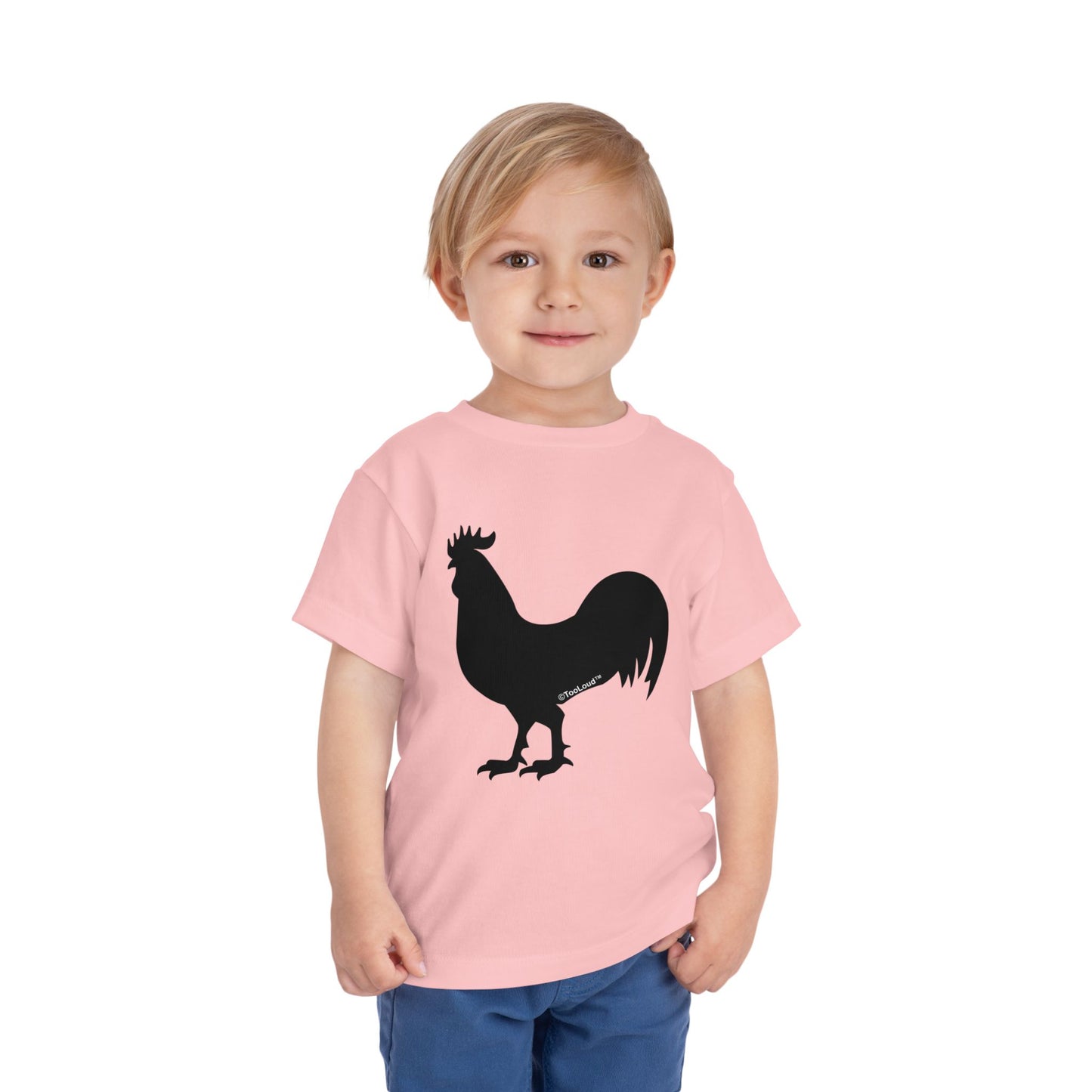 Rooster Silhouette Design Toddler T-Shirt by TOOLOUD