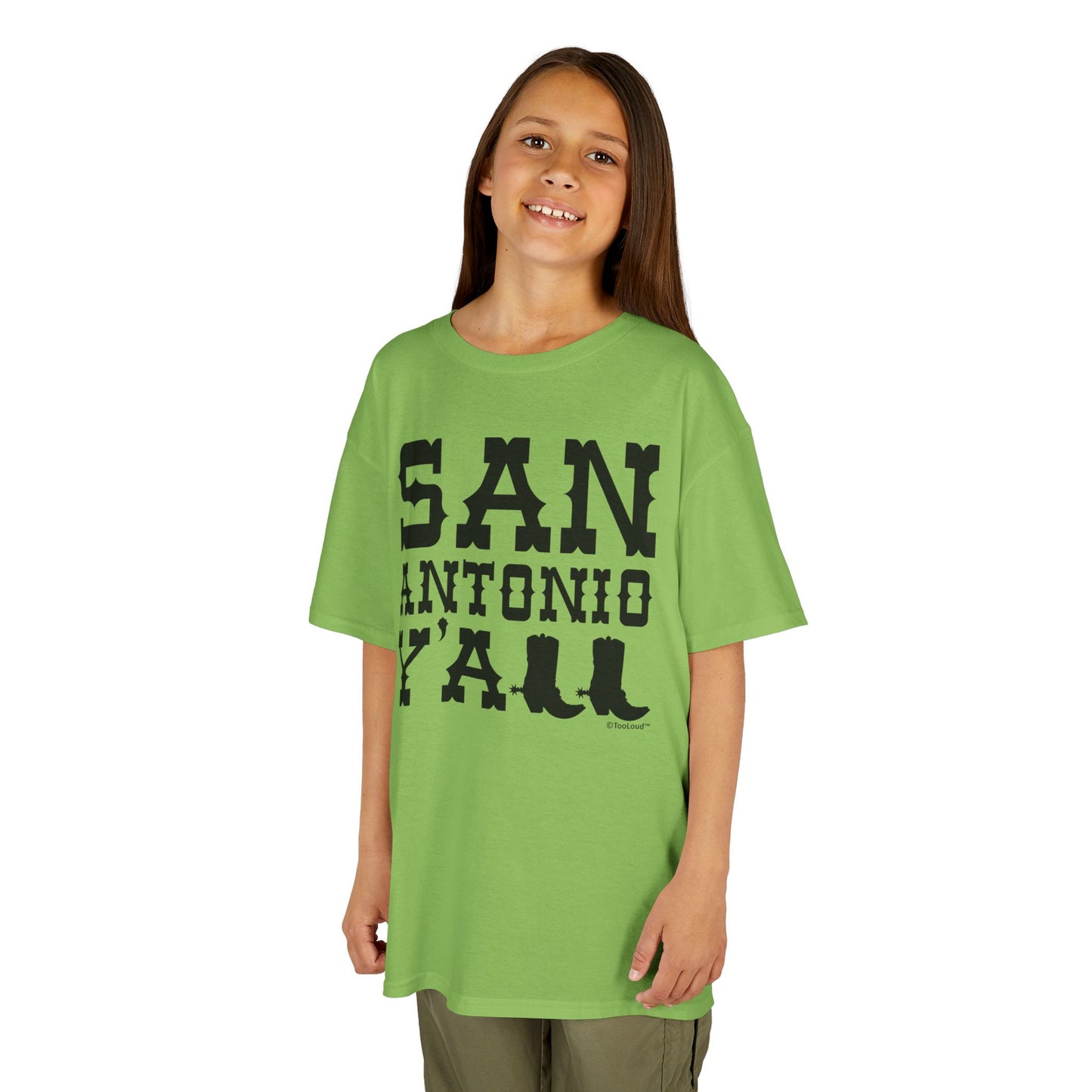 San Antonio Y’all – Boots – Texas Pride Children’s T-Shirt by TOOLOUD