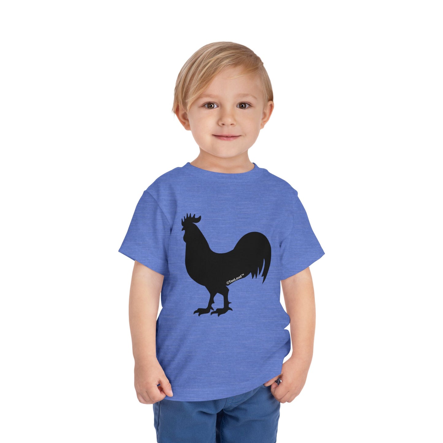 Rooster Silhouette Design Toddler T-Shirt by TOOLOUD