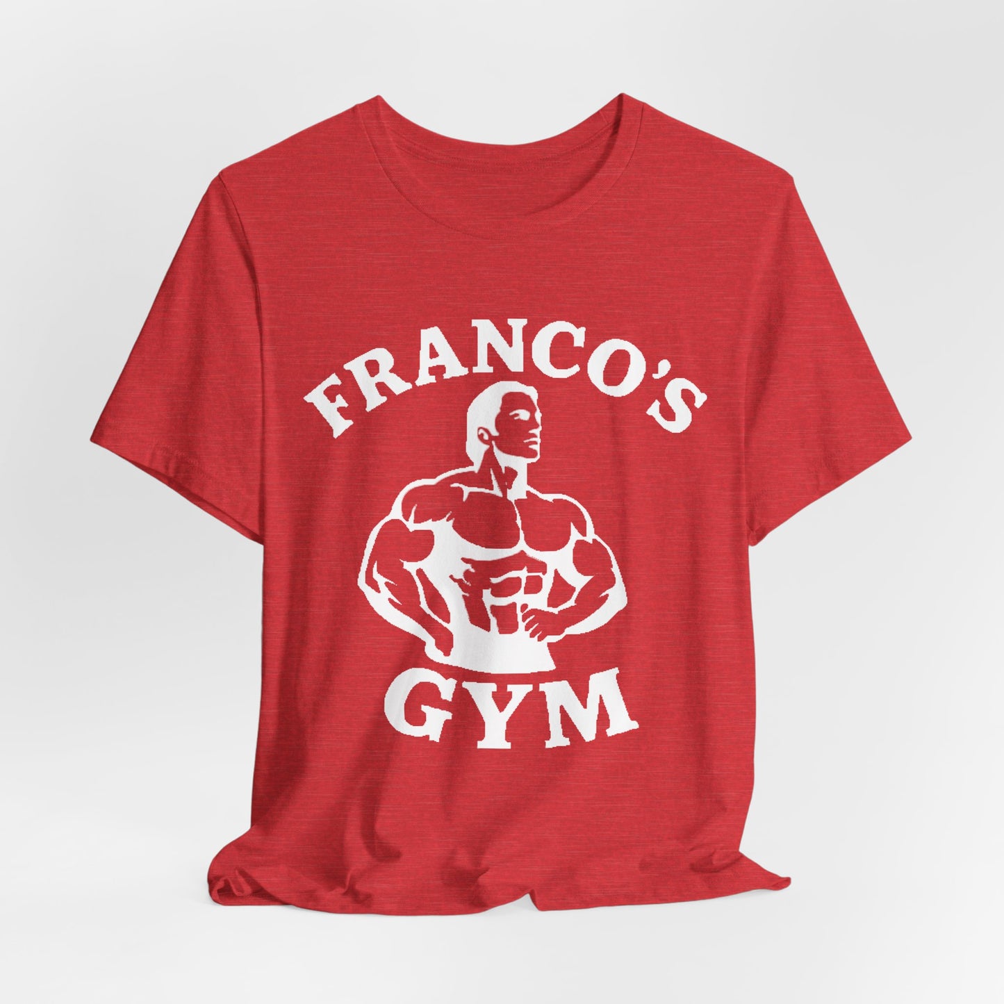 Franco’s Gym Retro Bodybuilder T-Shirt – Vintage 80s Fitness Style