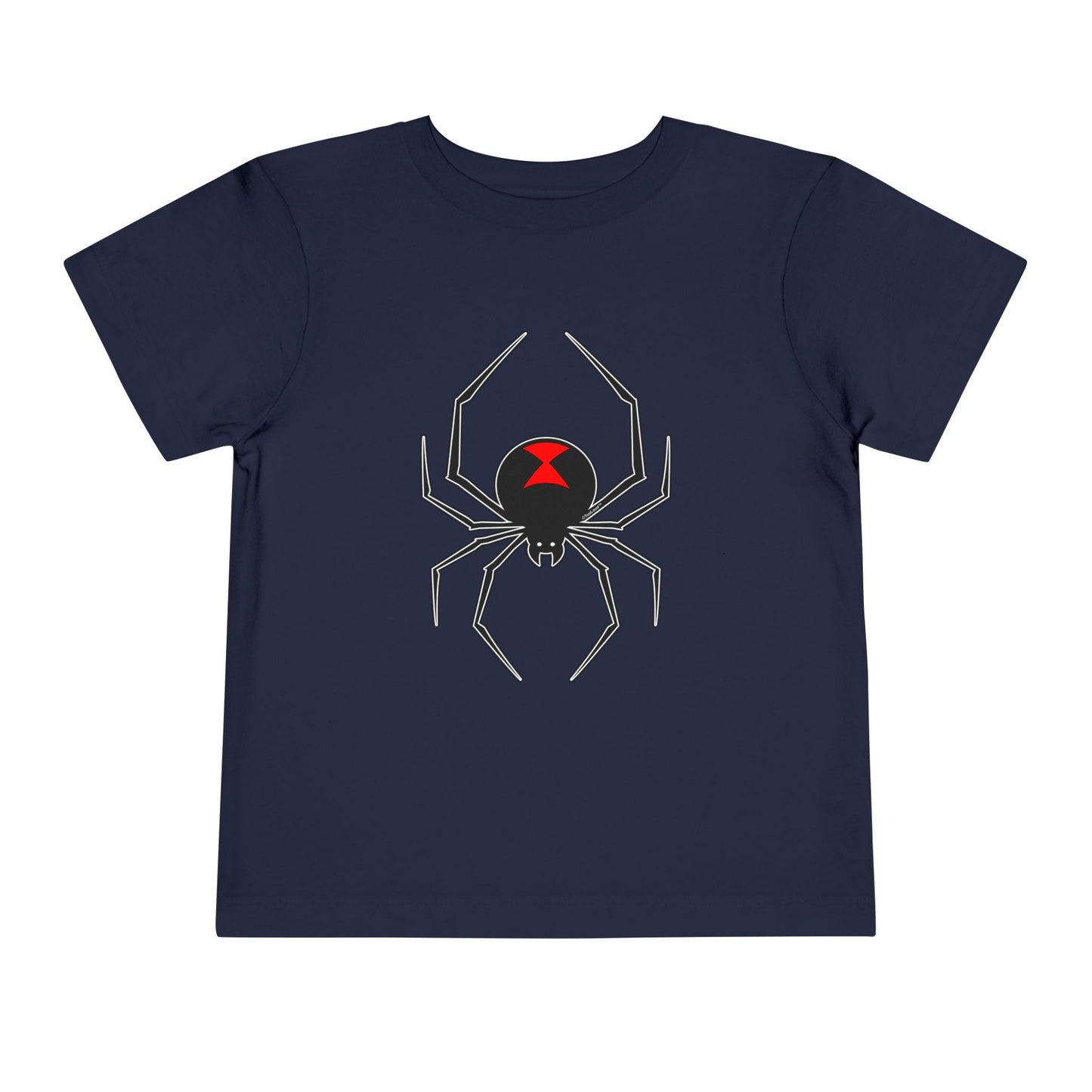 Black Widow Spider Design Toddler Dark T-Shirt by TOOLOUD