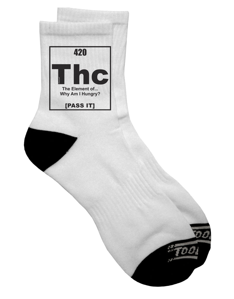 420 Element THC Humorous Stoner Adult Short Socks - Expertly Curated by TooLoud-Socks-TooLoud-White-Ladies-4-6-Davson Sales