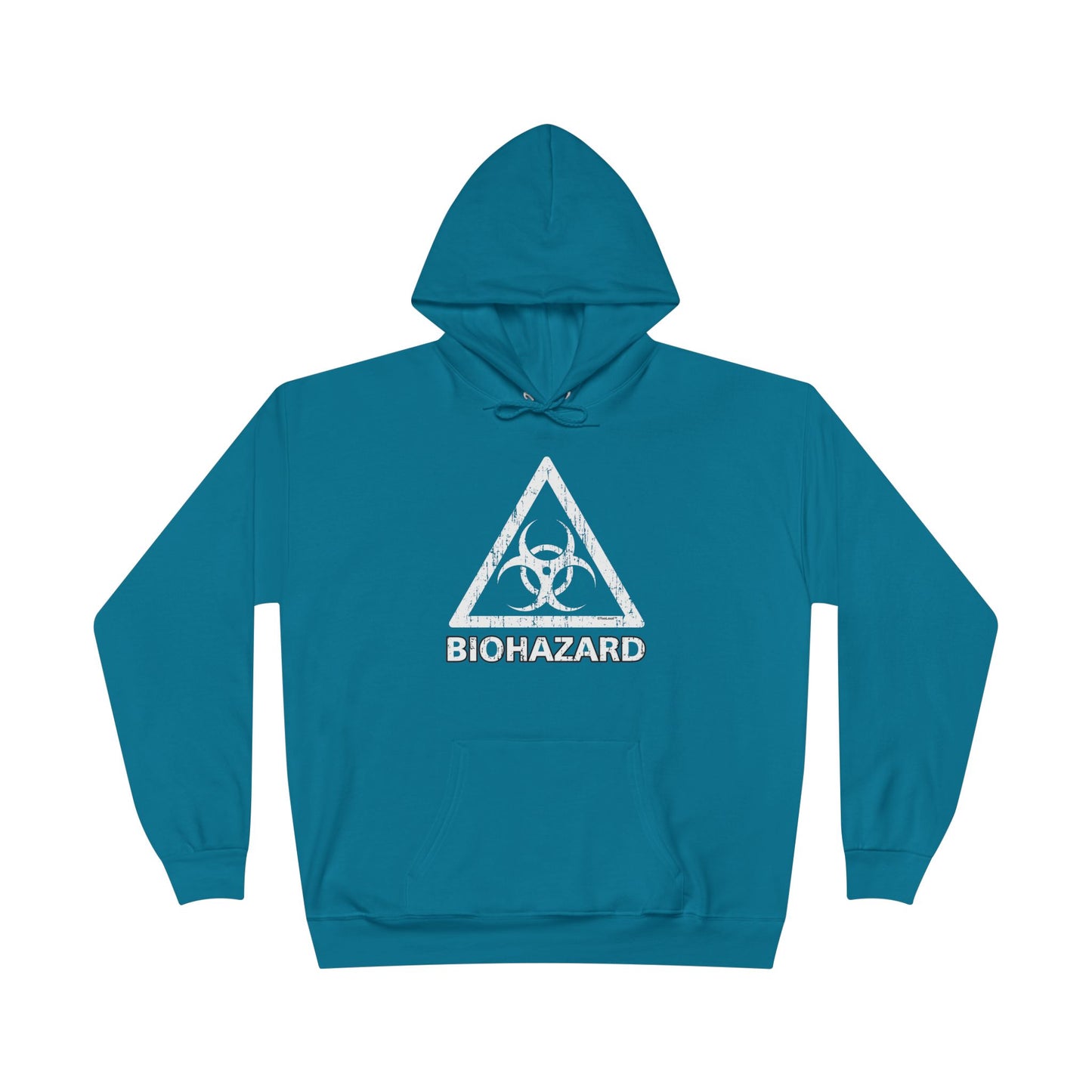 Biohazard Sign Distressed Dark Pullover Hoodie Sweatshirt by TOOLOUD