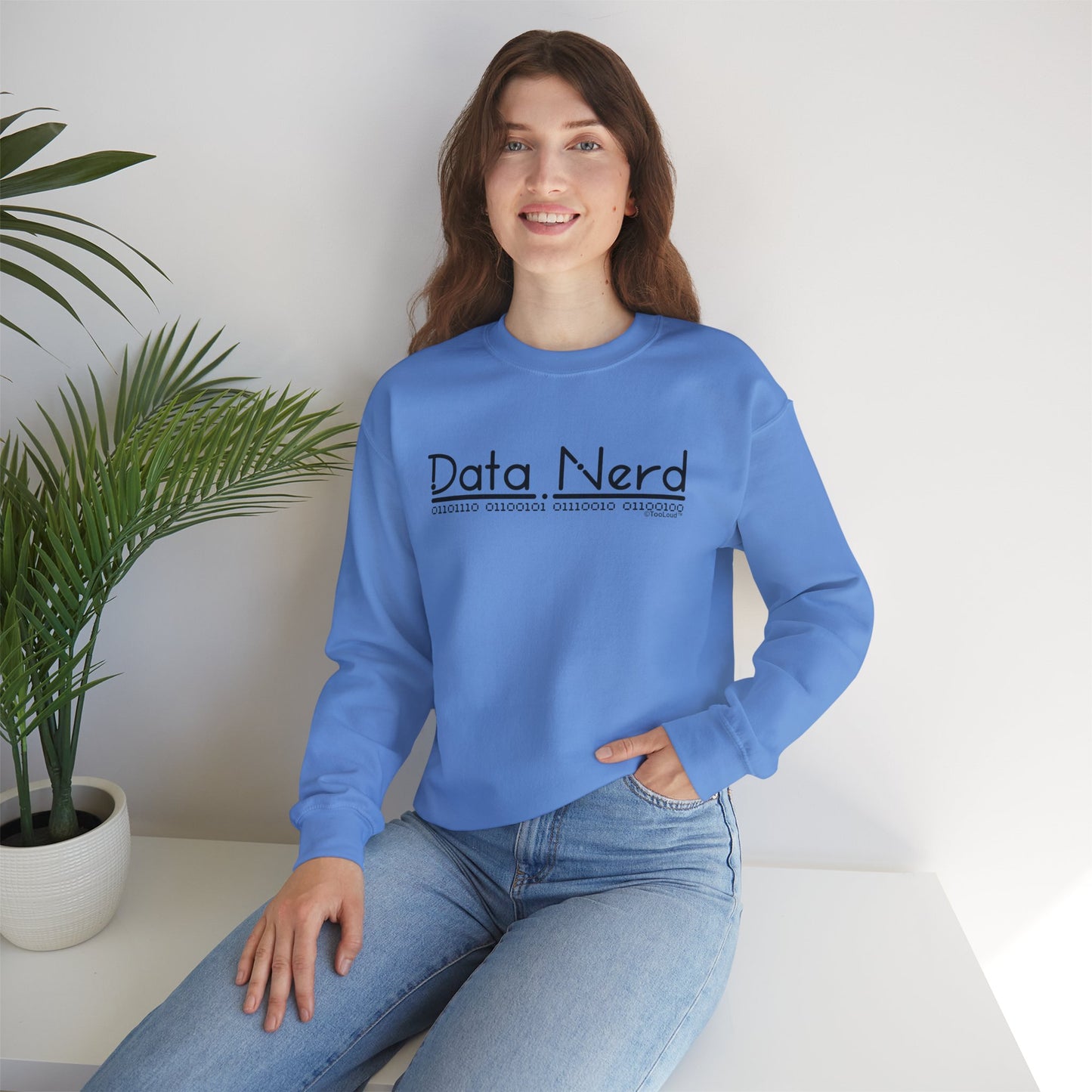 Data Nerd Adult Crewneck Sweatshirt by TOOLOUD