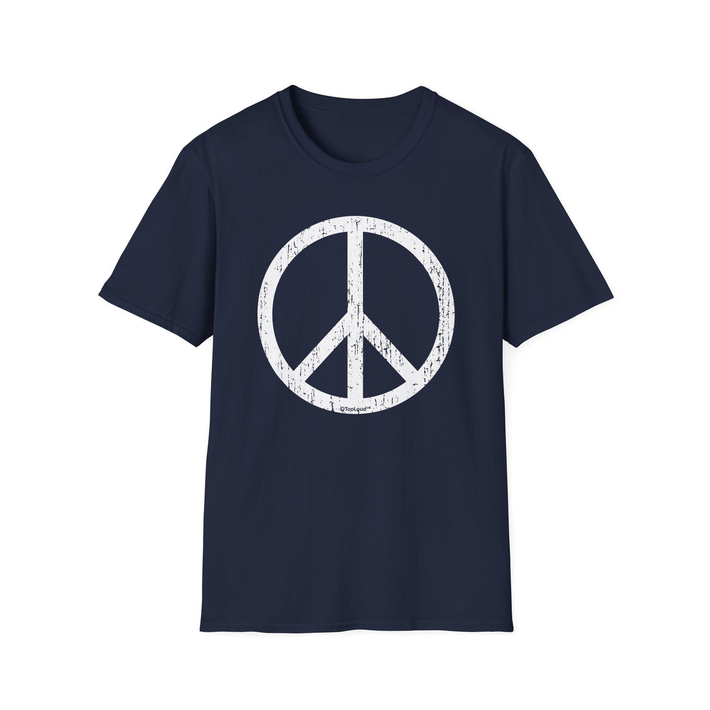 Peace Sign Symbol - Distressed Adult Dark T-Shirt by TOOLOUD