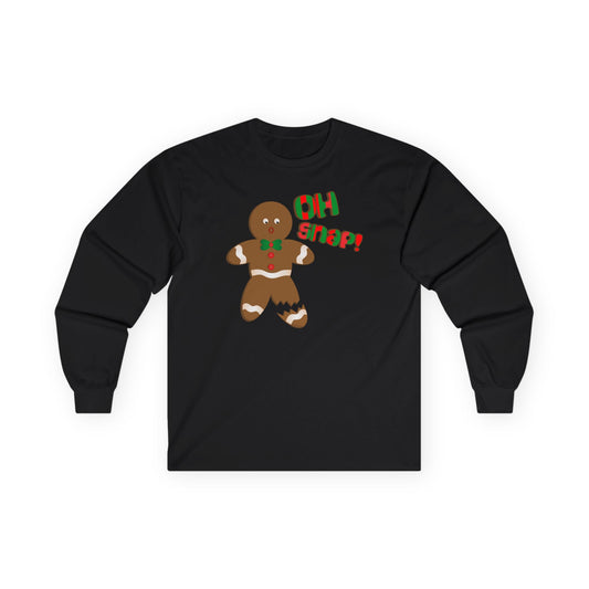 Oh Snap Gingerbread Man Christmas Adult Long Sleeve T-Shirt – by TOOLOUD