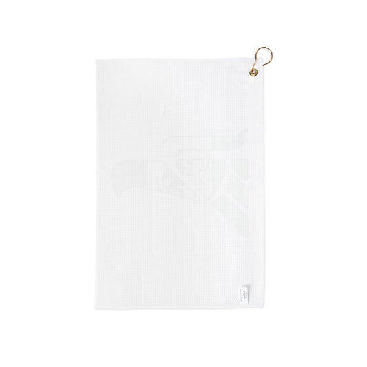 Hecho en Mexico Eagle Symbol – Mexican Flag Micro Terry Grommet Golf Towel (16" x 24") by TOOLOUD