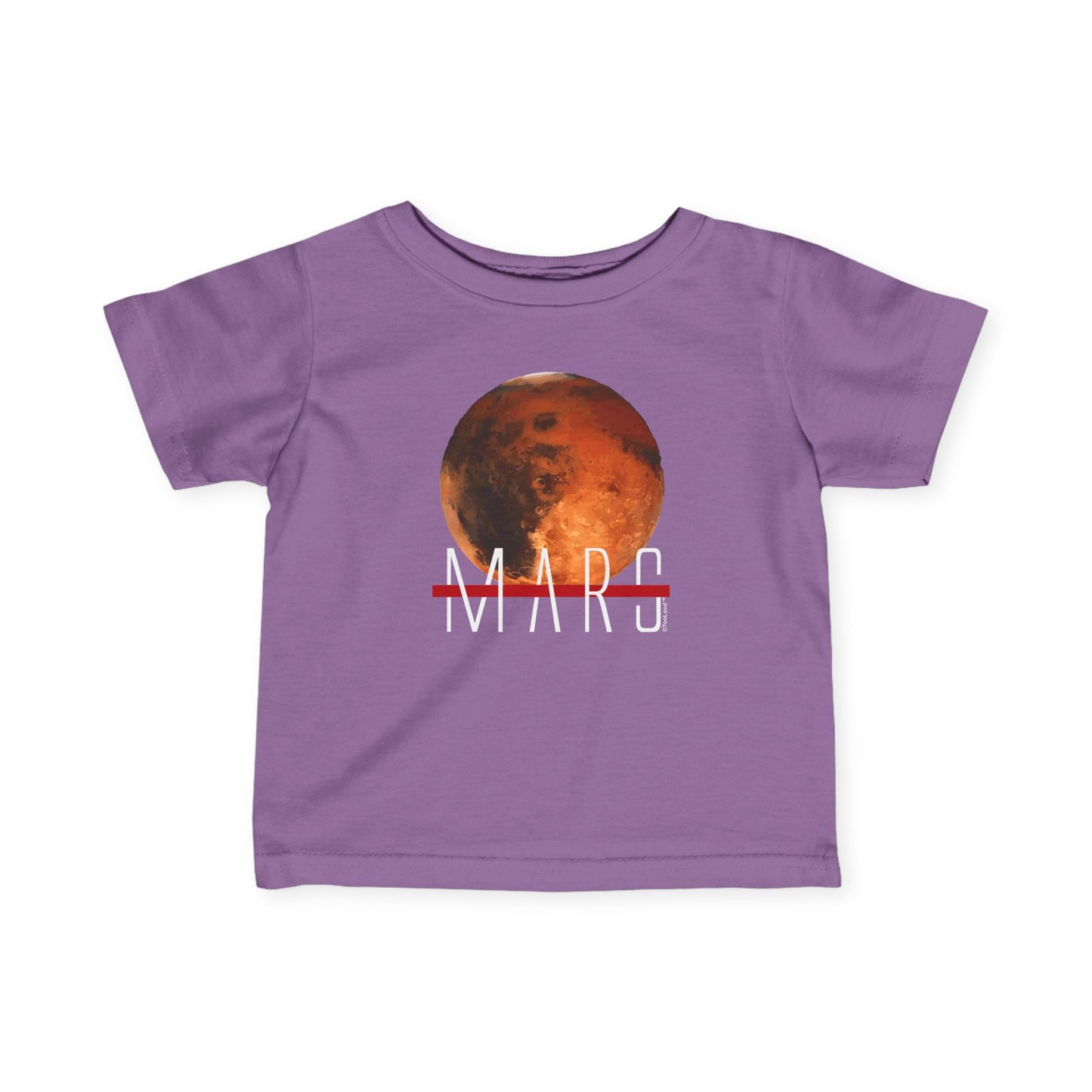 Planet Mars Text Infant Dark T-Shirt by TOOLOUD
