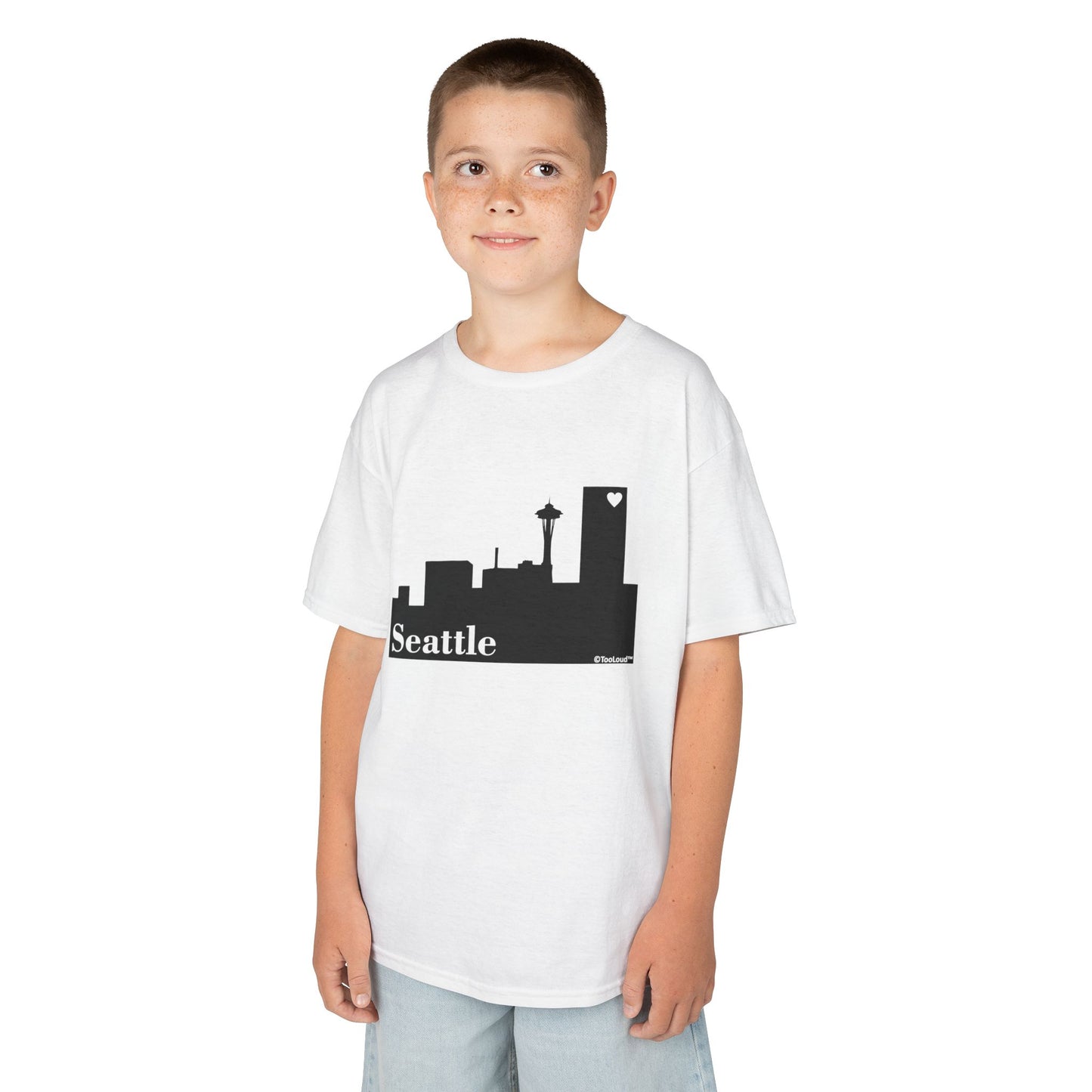 Seattle Skyline with Space Needle Children's T-Shirt by TOOLOUD