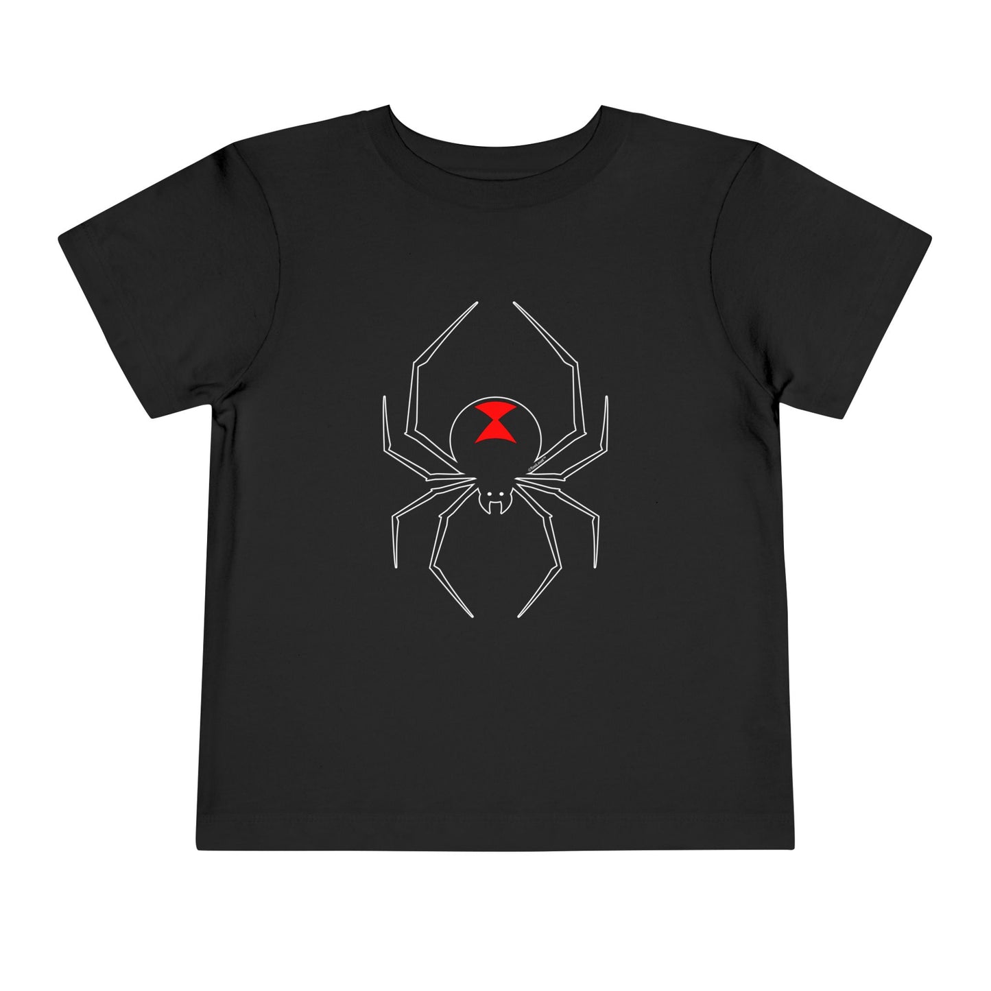 Black Widow Spider Design Toddler Dark T-Shirt by TOOLOUD