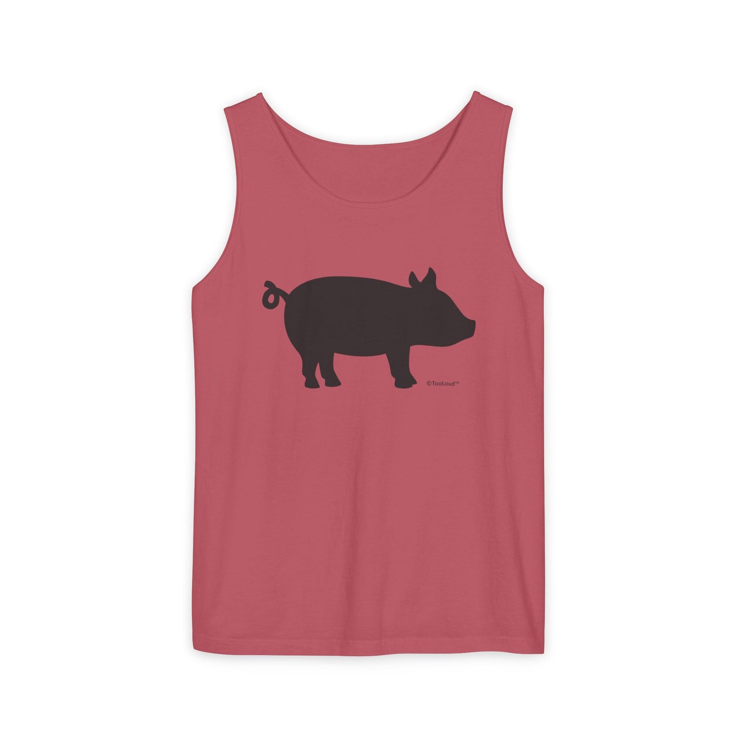 Pig Silhouette Cute Design Adult Loose Tank Top by TOOLOUD