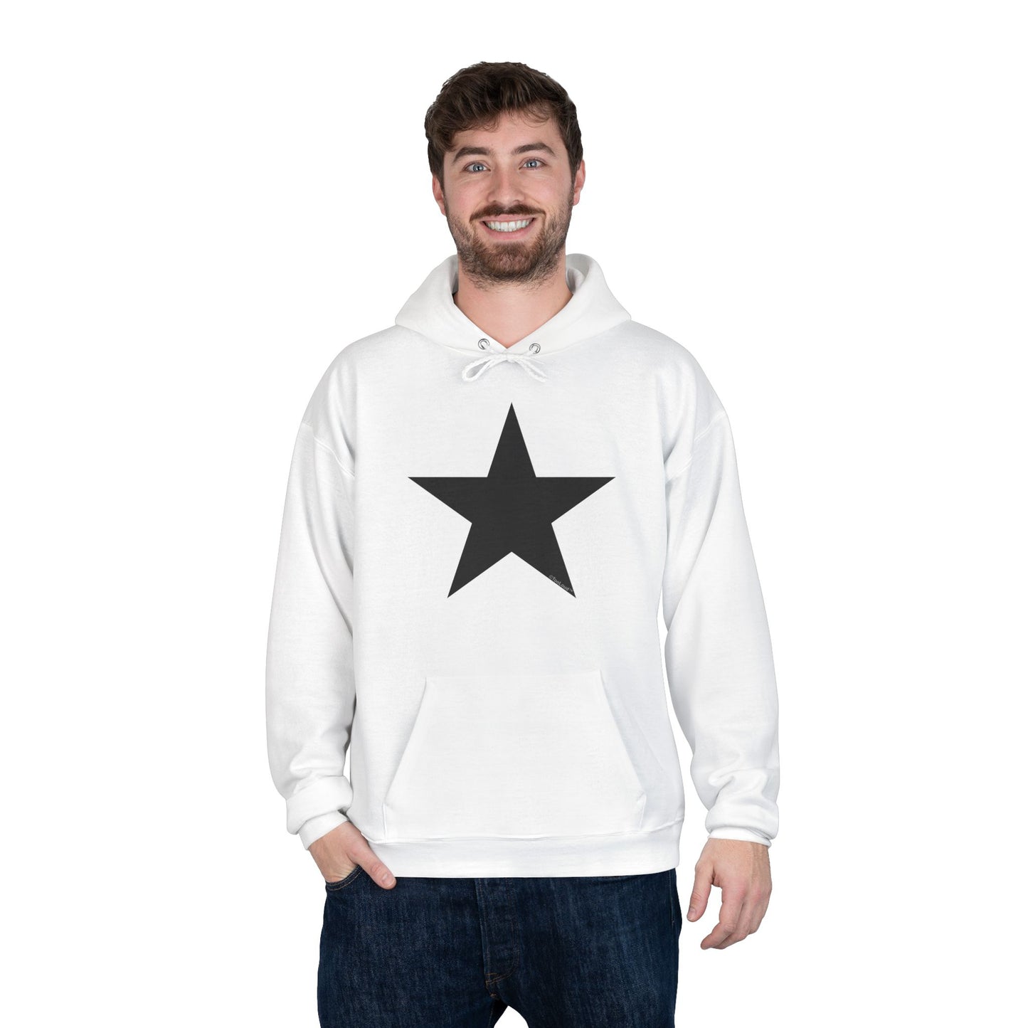 Black Star Adult Hooded Sweatshirt - by TOOLOUD