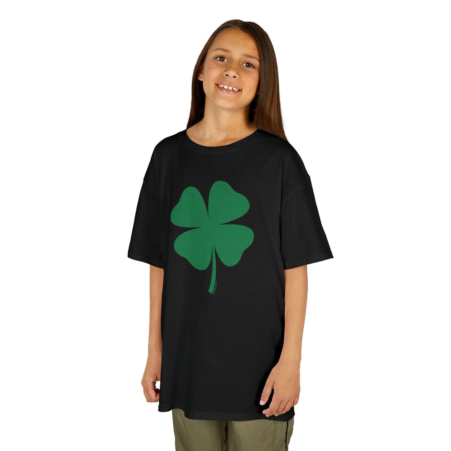 Lucky Four Leaf Clover St. Patrick's Day Children's T-Shirt by TOOLOUD